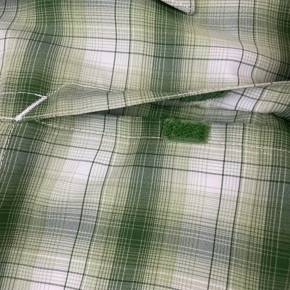 The North Face Tekwear Button Up Shirt Men’s XXL Green Plaid Short Sleeve Hike